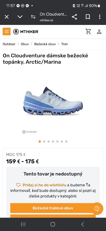 Damske bežecké On Cloudventure - 2