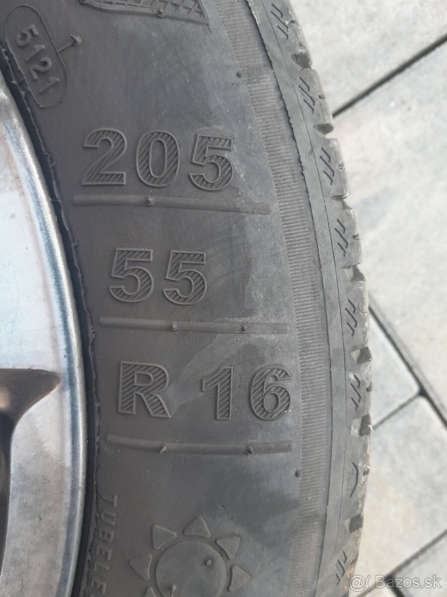 Predám ALU disky+pneu 205/55R16 - 2