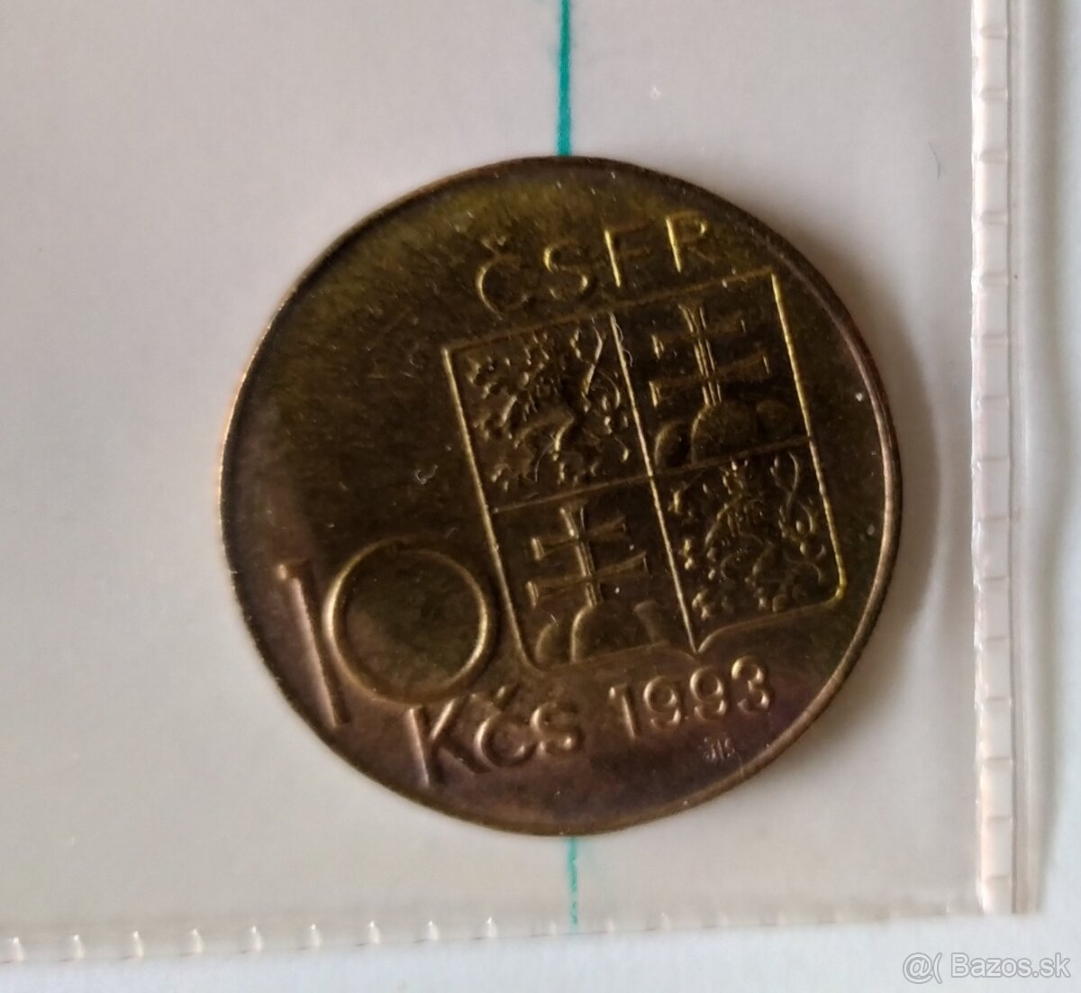 10 Kčs 1993 Štefaník,Chyboražba, POOTOČENY RUB. - 2