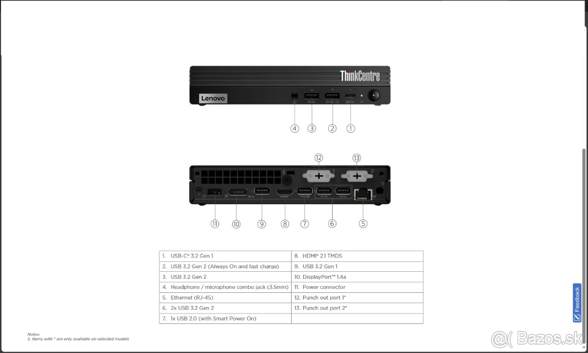 Lenovo ThinkCentre M70q Gen 4 Intel Core i5-13400T-4,40GHz) - 2