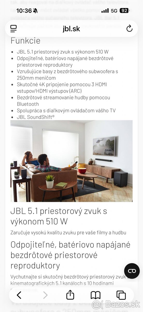 Jbl 5.1 bar soundbar - 2