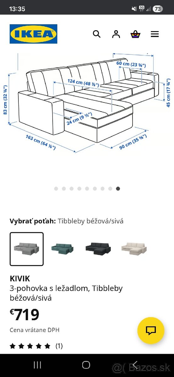 IKEA KIVIK sedačka - 2