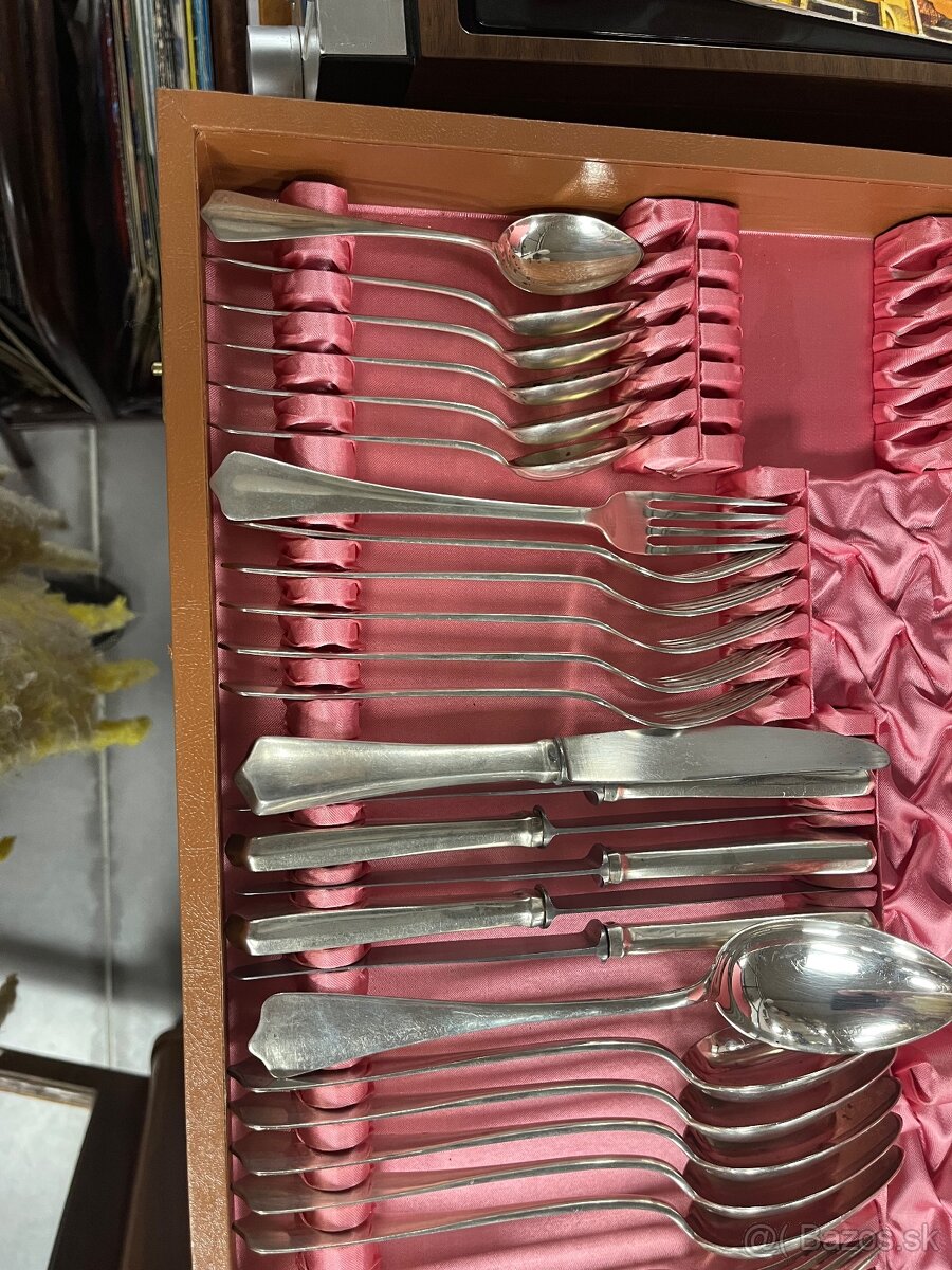 Strieborný príbor pre 6 osôb - 2