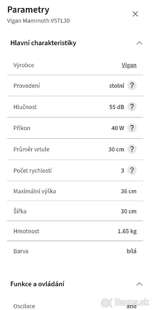 Stolný Ventilator 30cm - 2