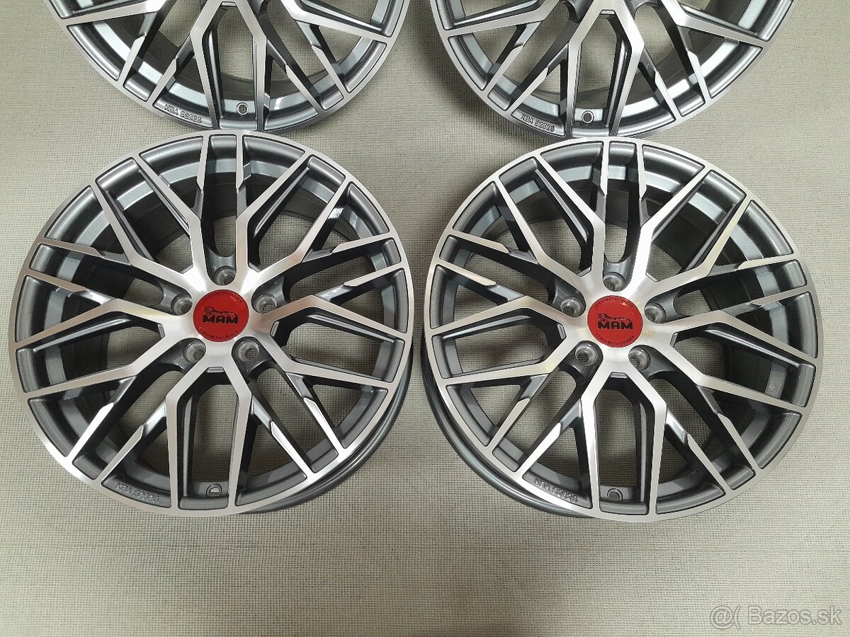 Alu disky R18 5x112 Et45 8J MAM RS4 PFP Seat Audi Vw Škoda - 2