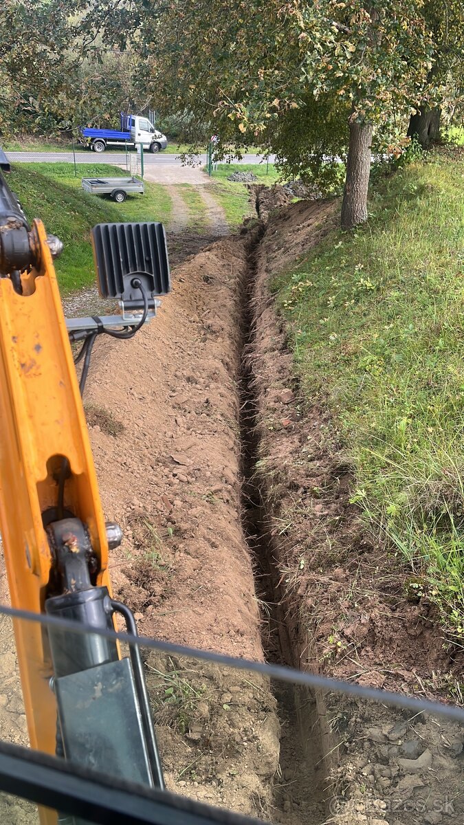Vykopove práce minibagrom - 2