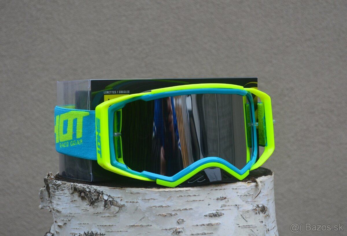 Okuliare SHOT Lite mx modro žlté fluo - 2
