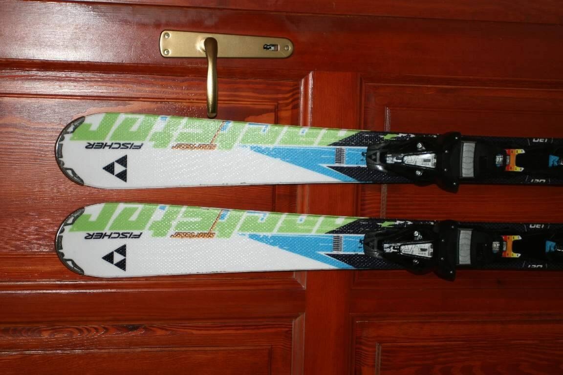 lyže fischer 130 cm , drevene jadro - 2