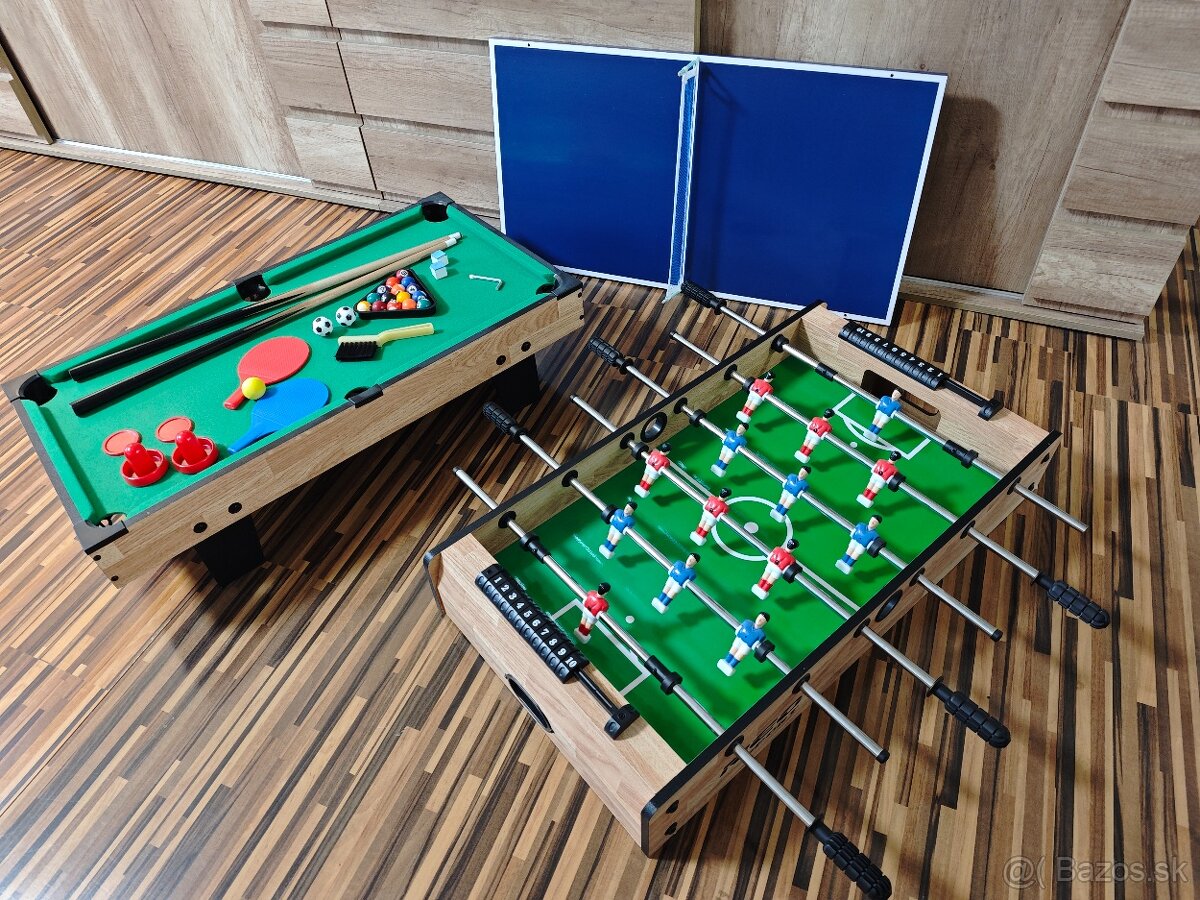 Multifunkčný hrací stôl 4v1 – drevený - 2