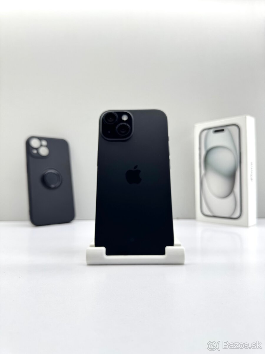 iPhone 15 128GB BLACK TOP STAV ORIGINÁL - 2