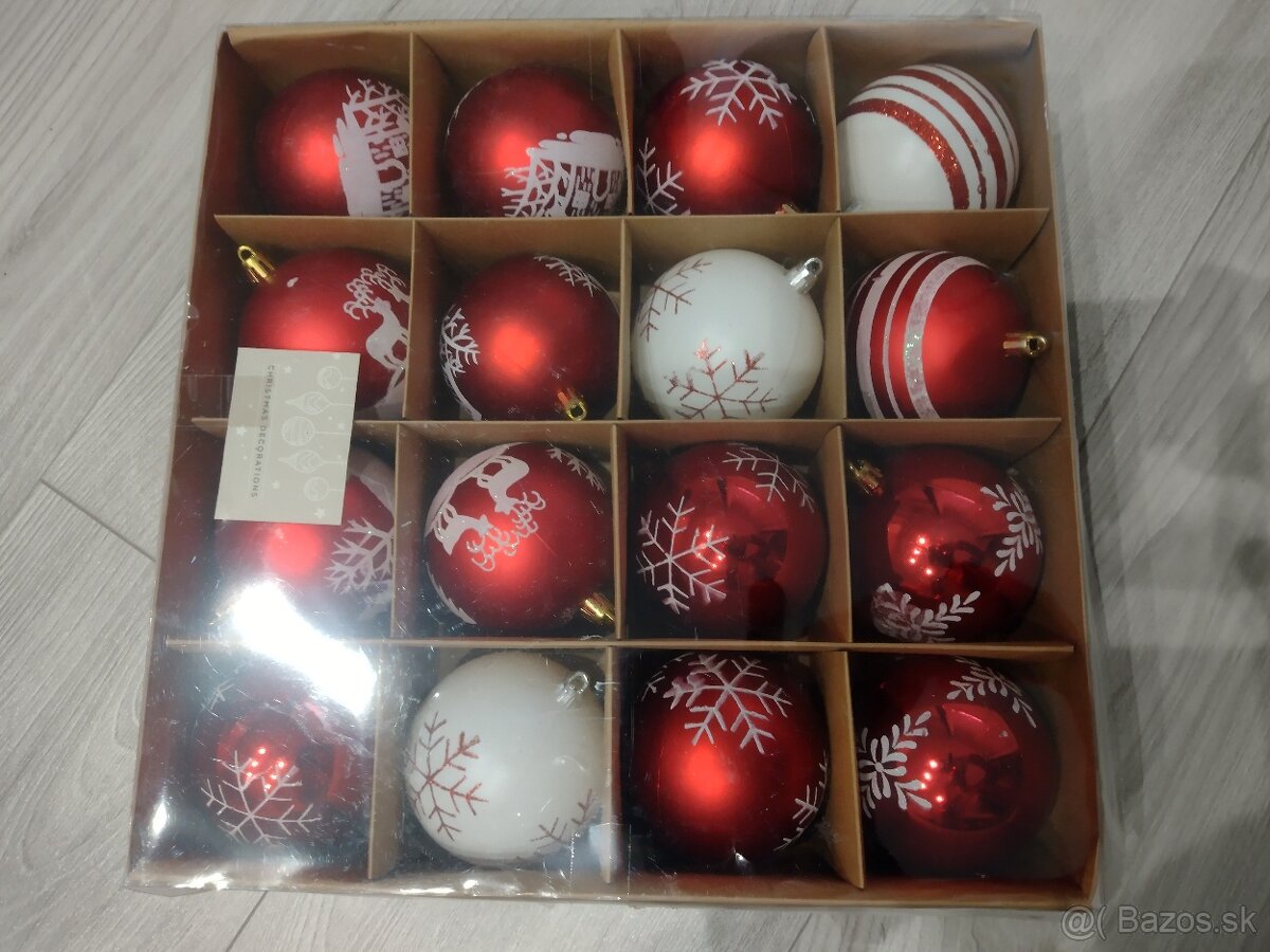 Vianočné ozdoby ČERVENÉ - 2