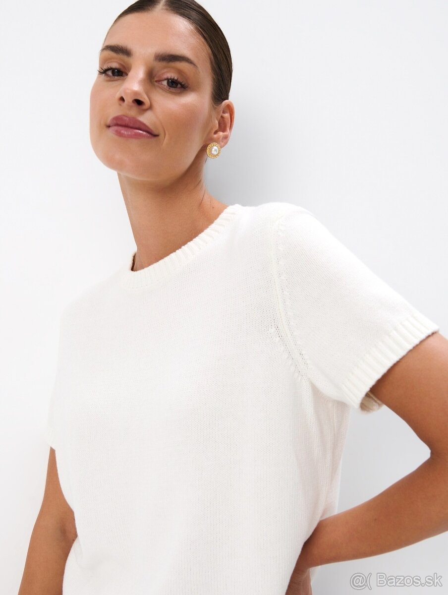 Mohito bavlnene upletove tričko XS biele - 2