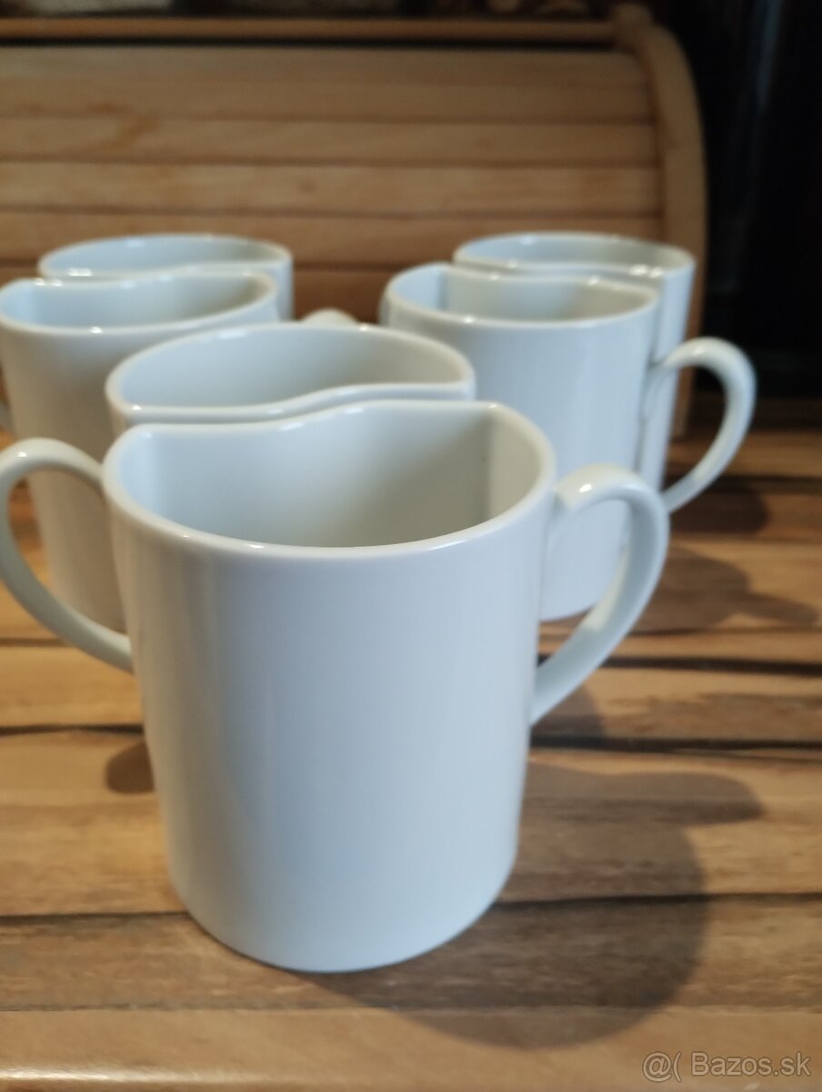 Biele hrnčeky 6 ks - 2