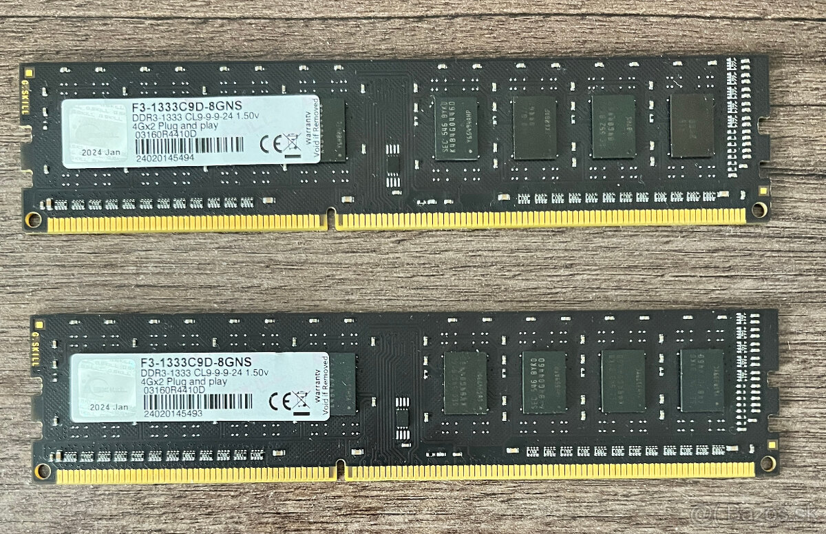 G.SKILL 1333MHz DDR3 8GB (2x4GB) - 2