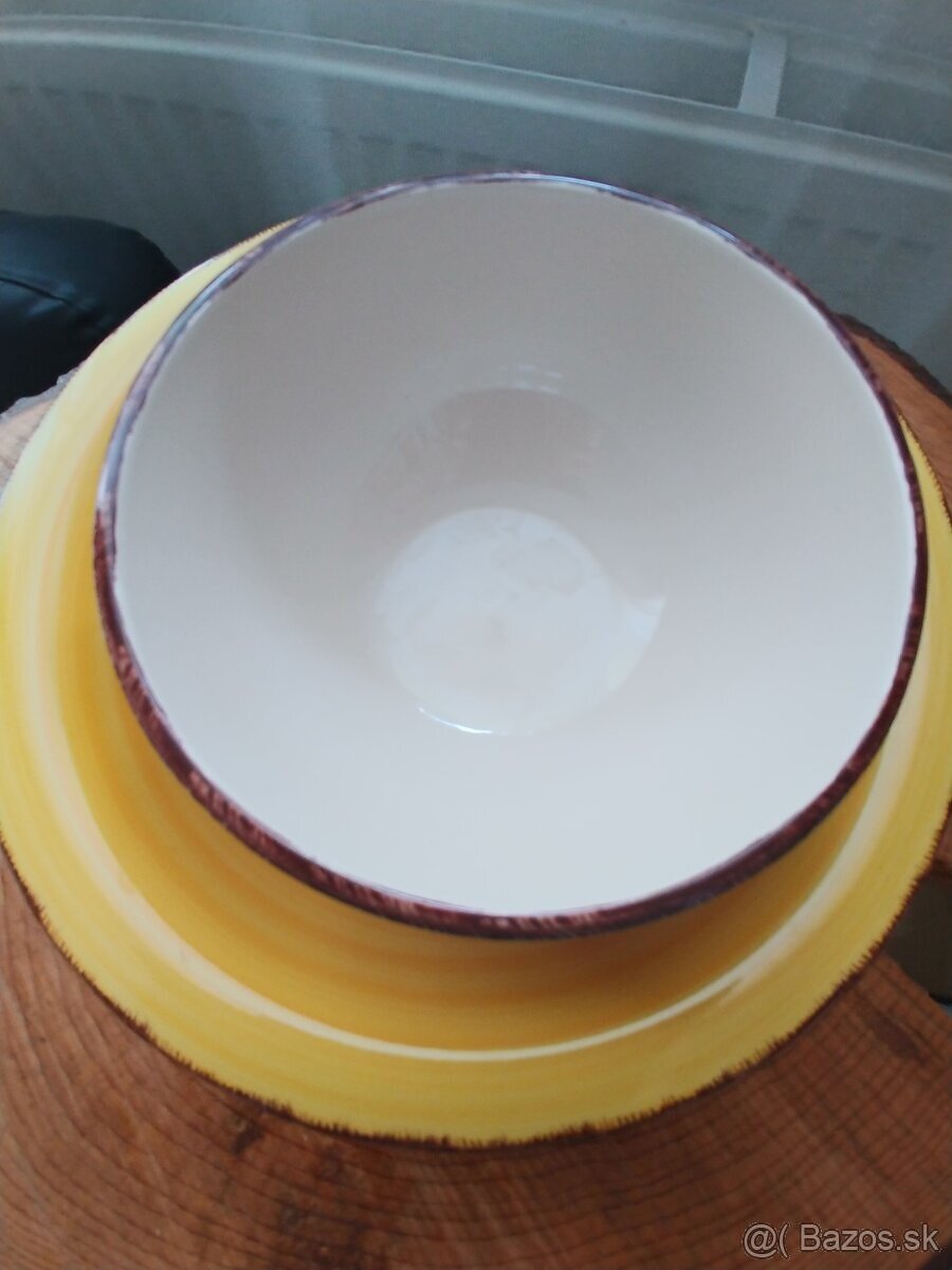 Keramická súprava 3 ks, žltá farba, nová - 2