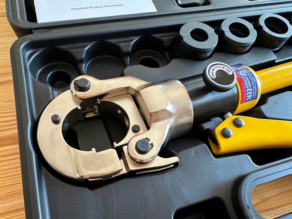 Hydraulické lisovacie kliešte PEX-AL-PEX + čeľuste TH - 2