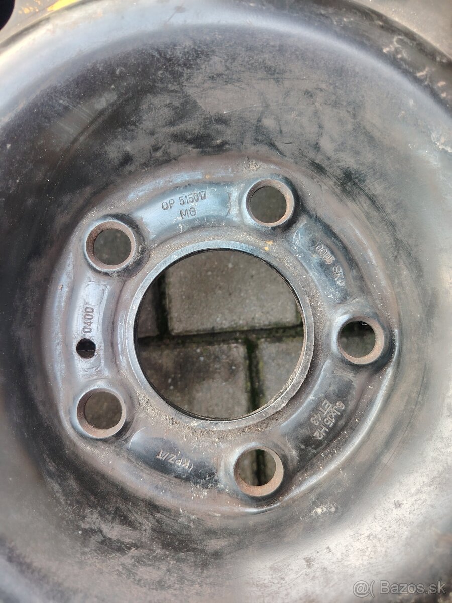 Predám plechové disky R15 5×110 Opel - 2