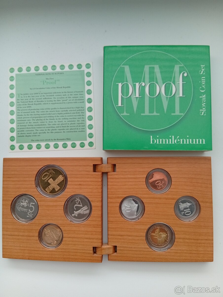 Mince sada minci Bimilenium Proof 2000 - 2
