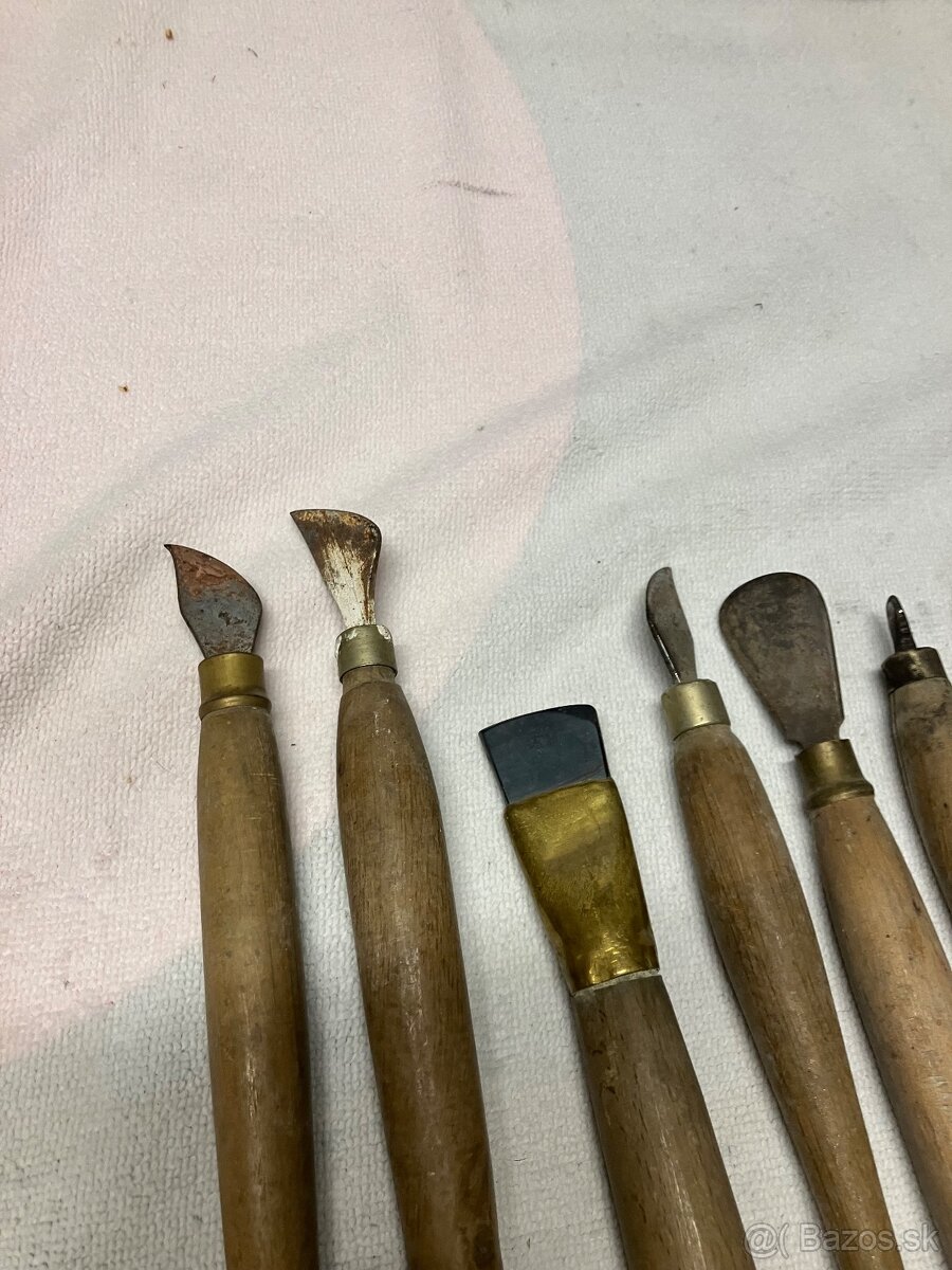 Staré kožiarske ručné nástroje – komplet sada - 2