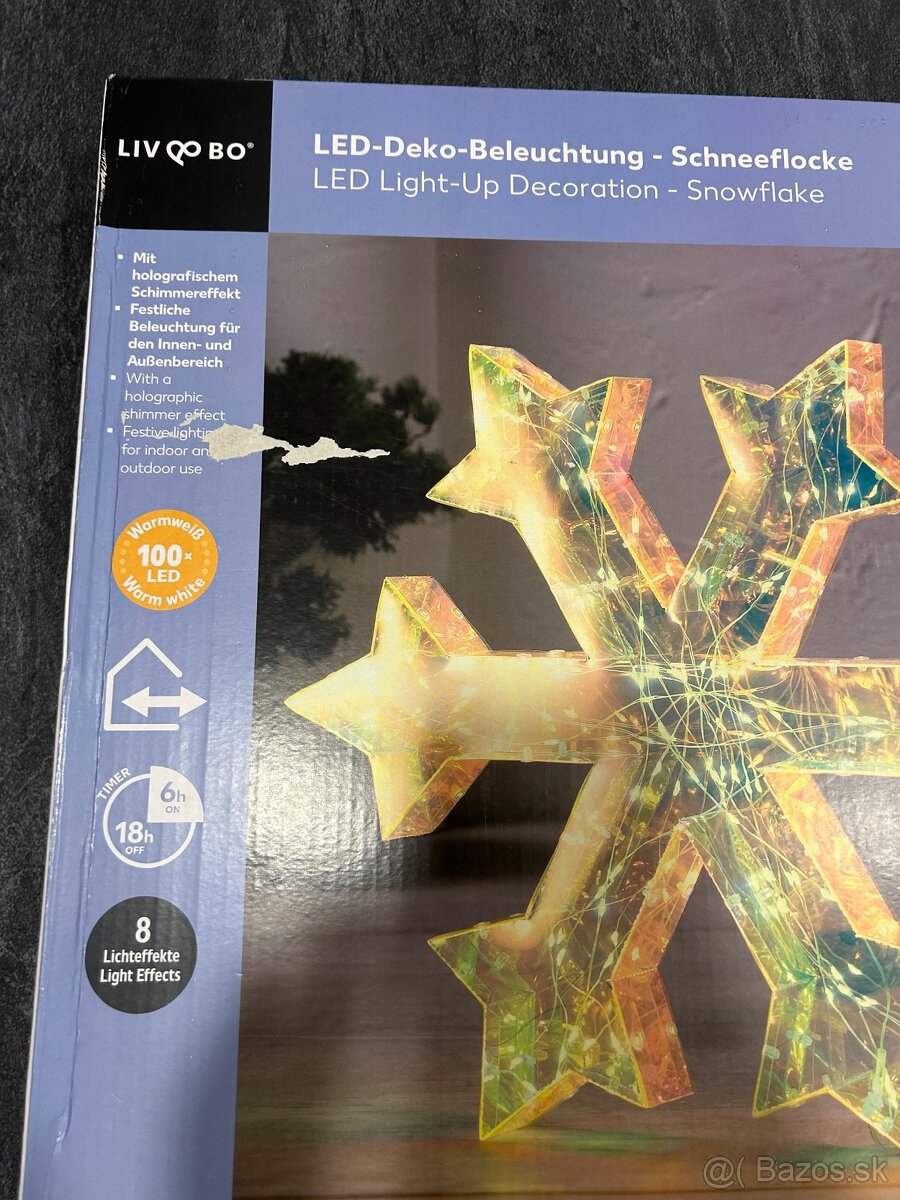 LED snehová vločka - 2