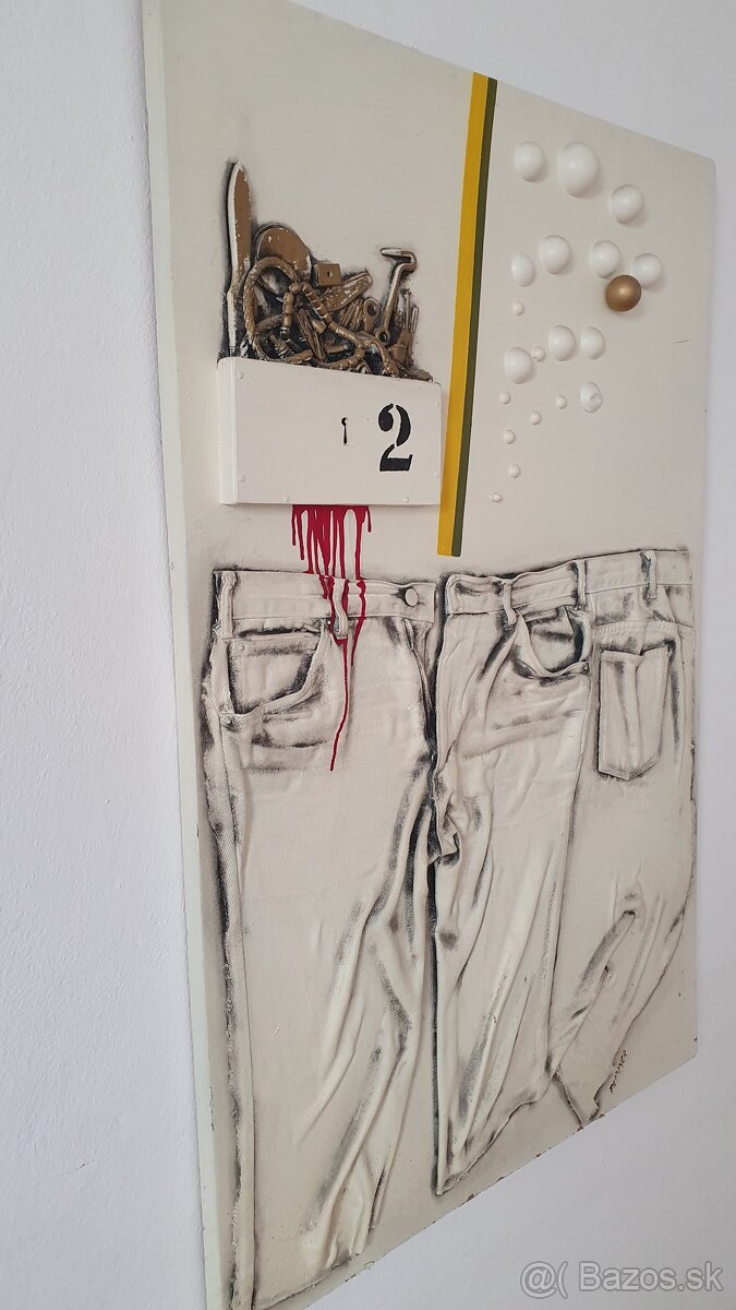 Obraz asambláž Tibor PLATZNER - 2