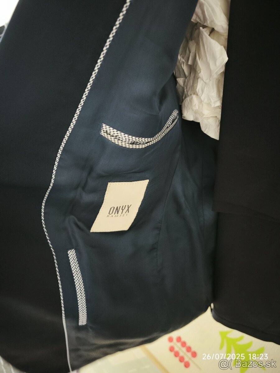 Pánsky oblek Ramsey London - super vlna, veľkosť 50 - 2