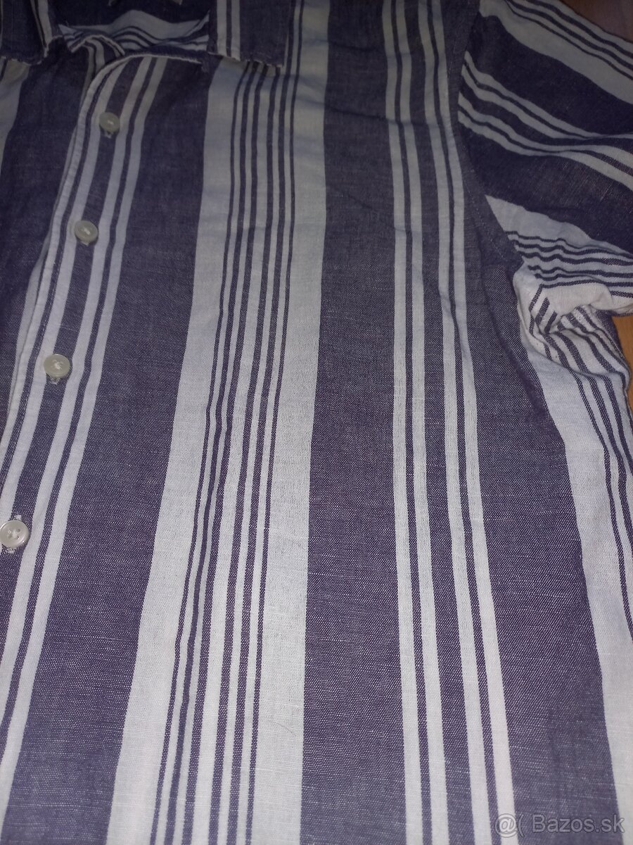 Pánska kvalitná ľanová košeľa L - 2