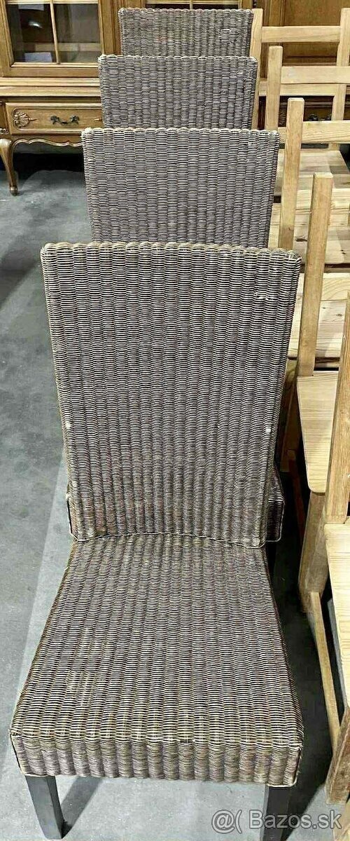 Ratanové stoličky , 4 ks, ratan, drevo, v 105 cm - 2