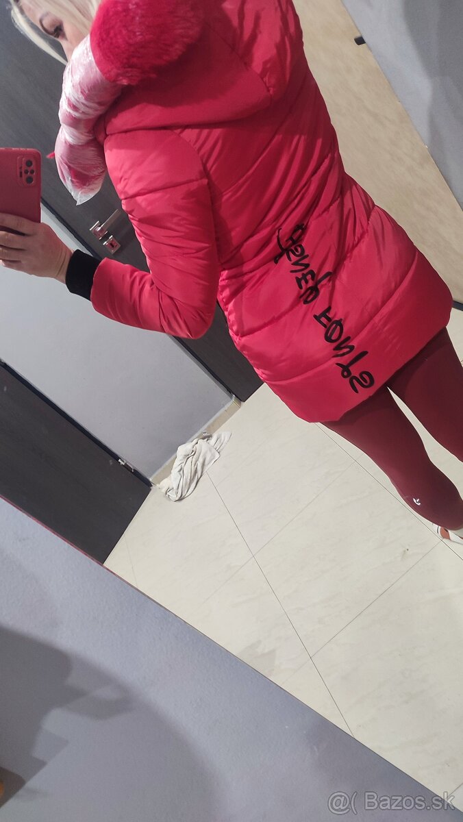 Červená dámska bunda S - 2