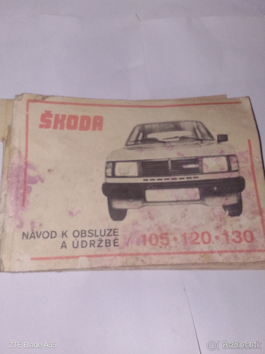Škoda 120 návod na obsluhu 1985 - 2