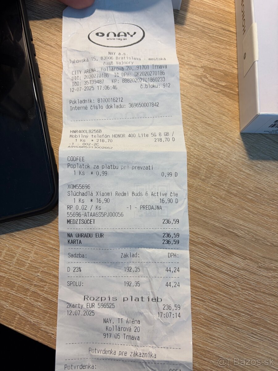 Honor 400 Lite v záruke - 2