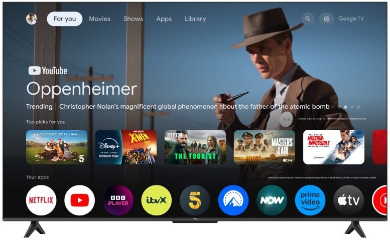 55” 4K Google TV TCL + držiak + LED podsvietenie - 2