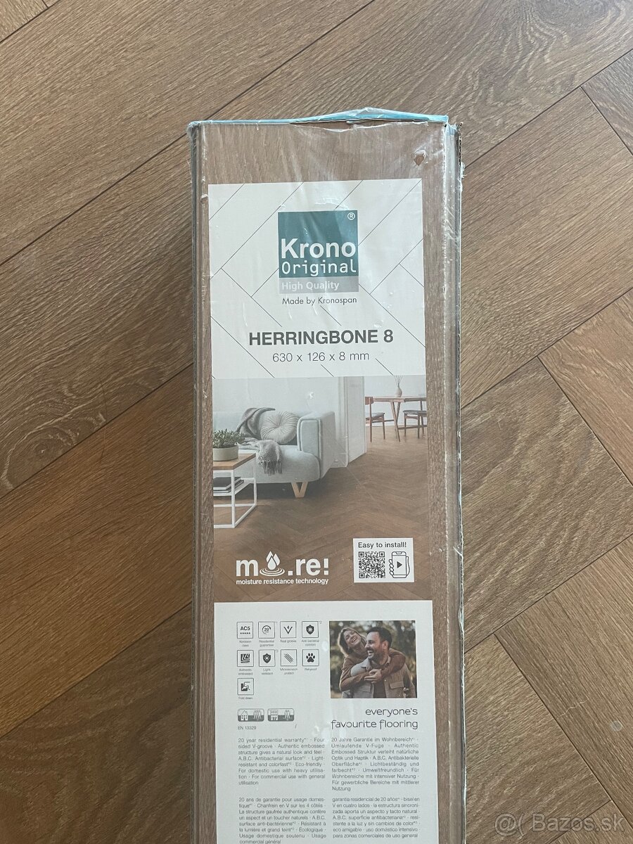 Laminatová podlaha herringbone harlech oak - 2