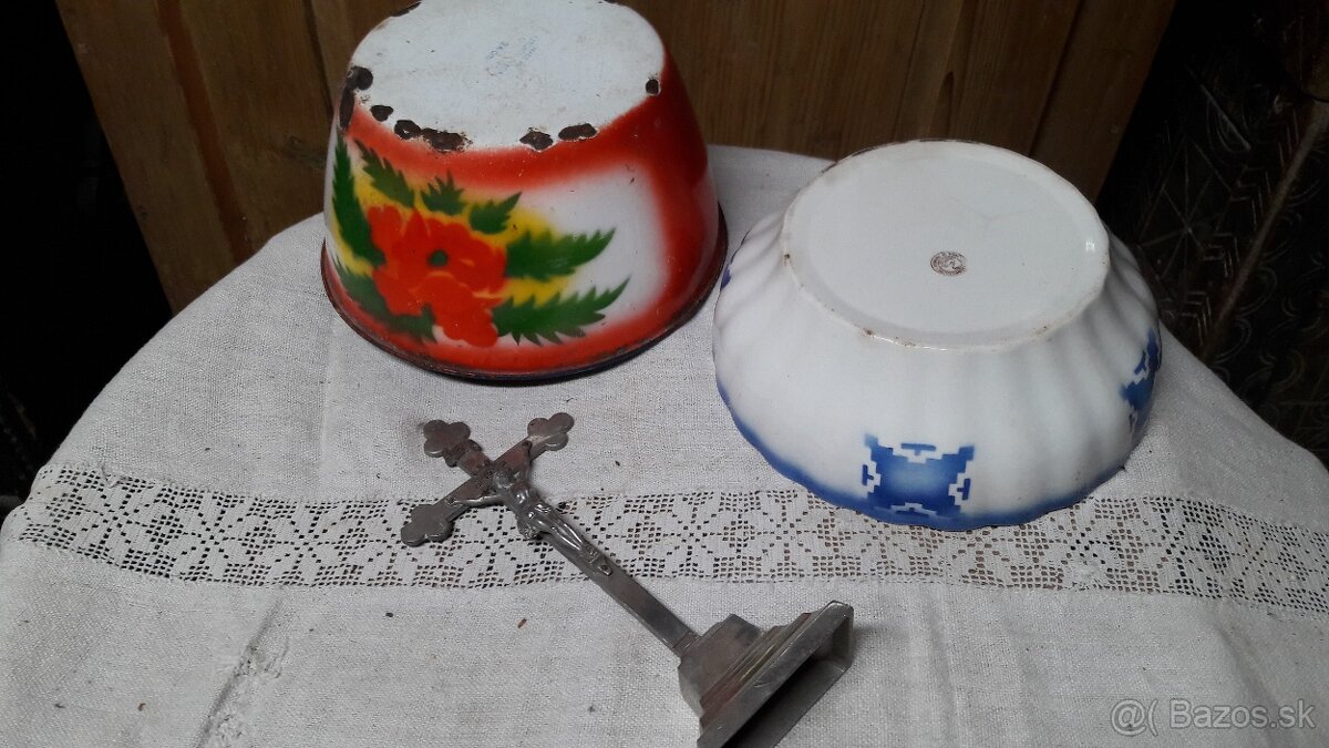 Misa, smaltovaná nádoba, kríž - 2
