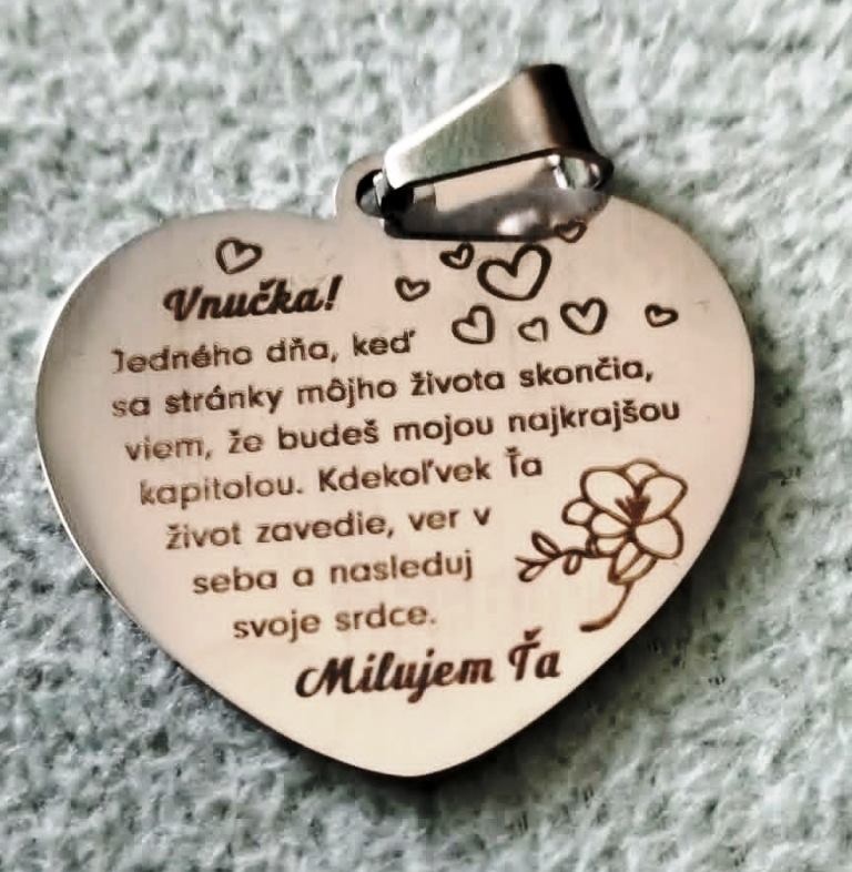 Retiazka s príveskom "Vnučka" - 2