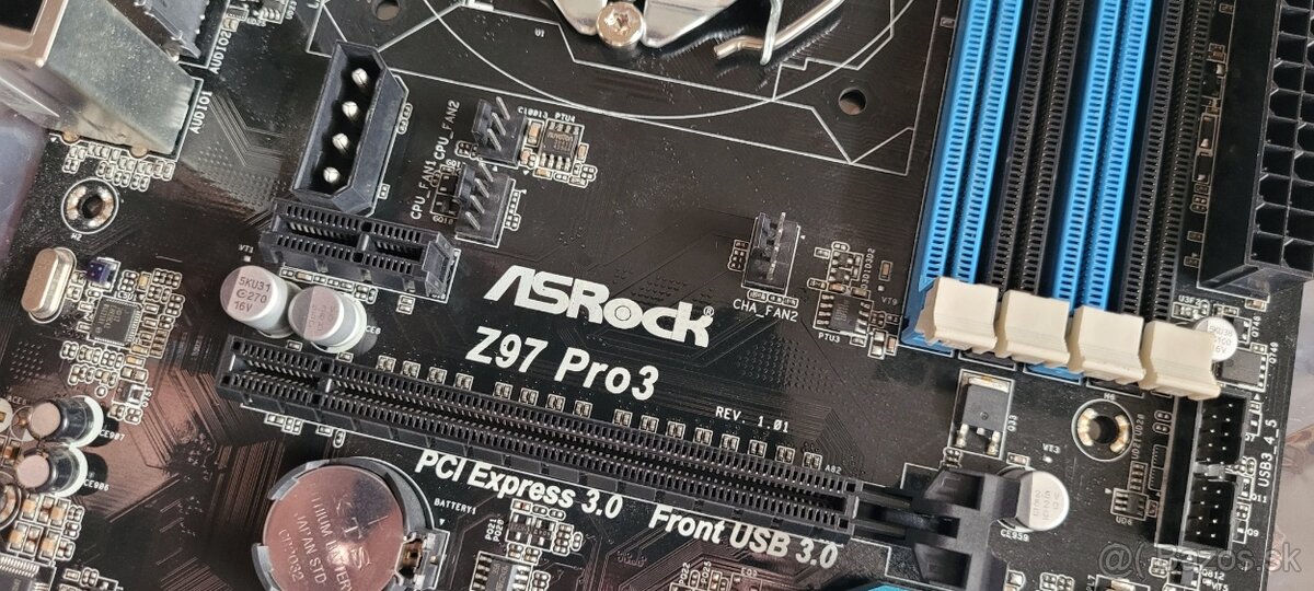 Predám dosku ASrock Z97 Pro3 + INTEL i7 4790 - 2