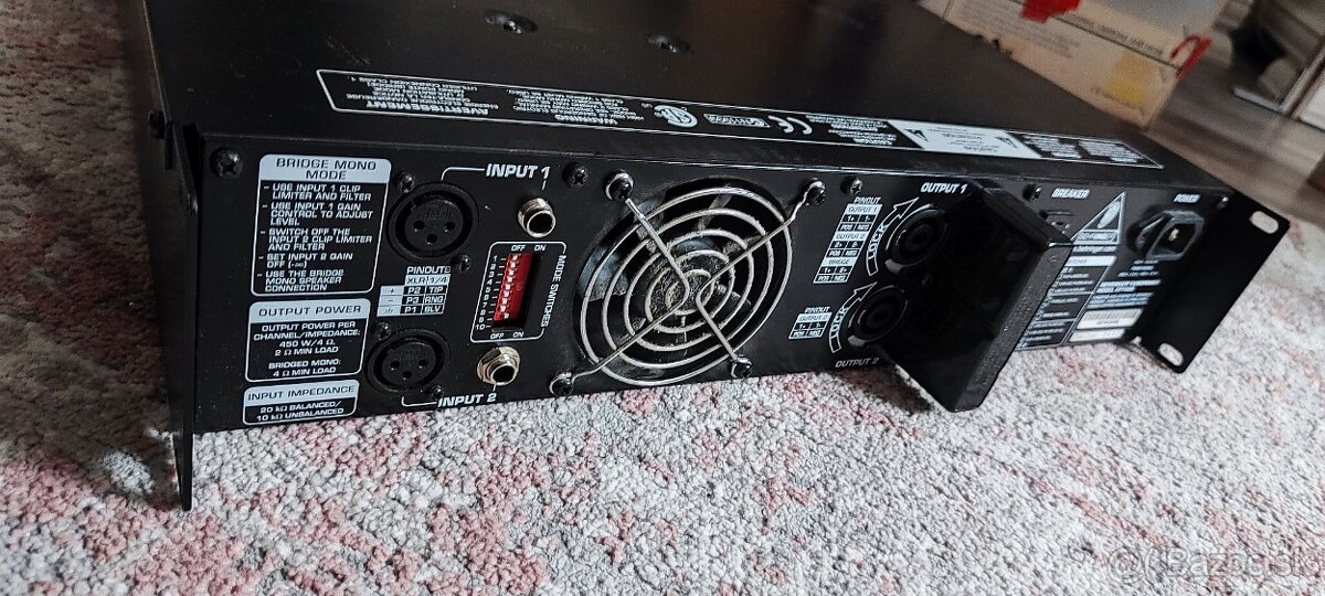 Zosilnovac BEHRINGER EP1500 + DAN REPRODUKTORY 350/500W / DJ - 2