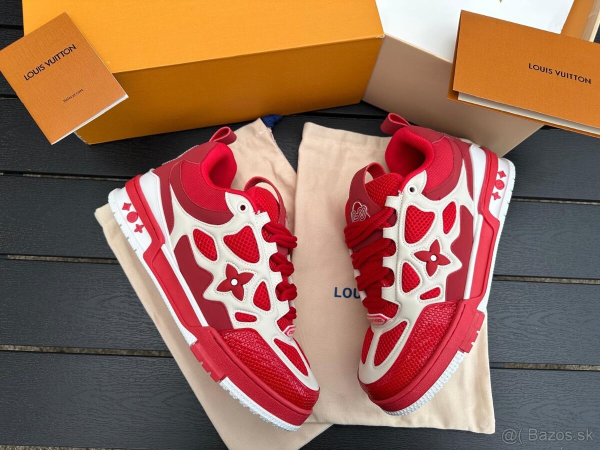 Louis Vuitton tenisky RED komplet balenie - 2