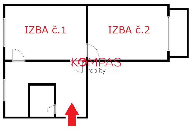 ZNÍŽENÁ CENA_VEĽKÝ, SVETLÝ 2 IZB.BYT S PEKNÝM VÝHĽADOM, BALK - 2