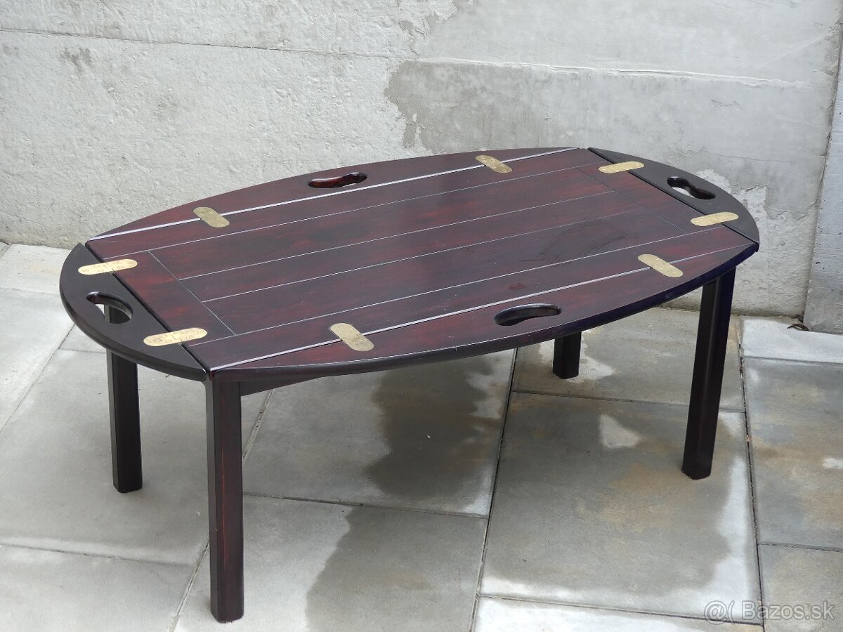 kolonialny konferencny stolik z masivu - Bombay company - 2