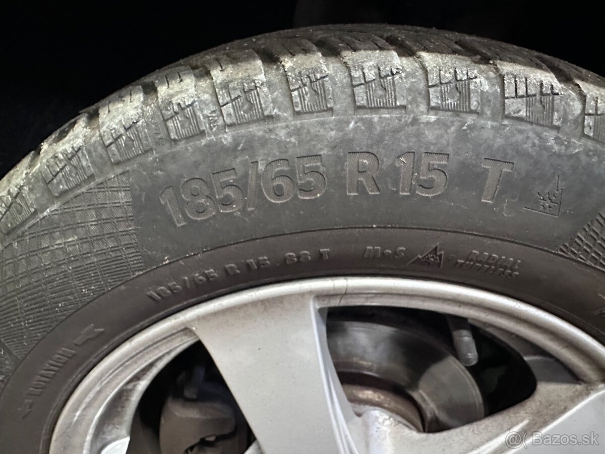 Predám disky+pneu 185/65R15 zimné 4ks vw polo - 2
