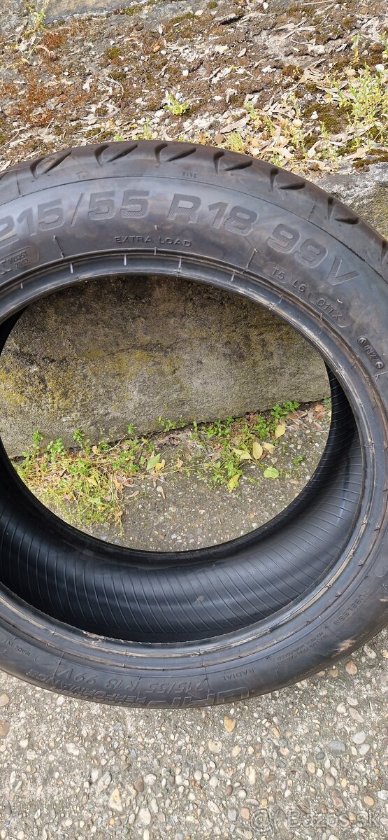 Predám 1ks letnú pneu TIGAR 215/55R18 99V. - 2