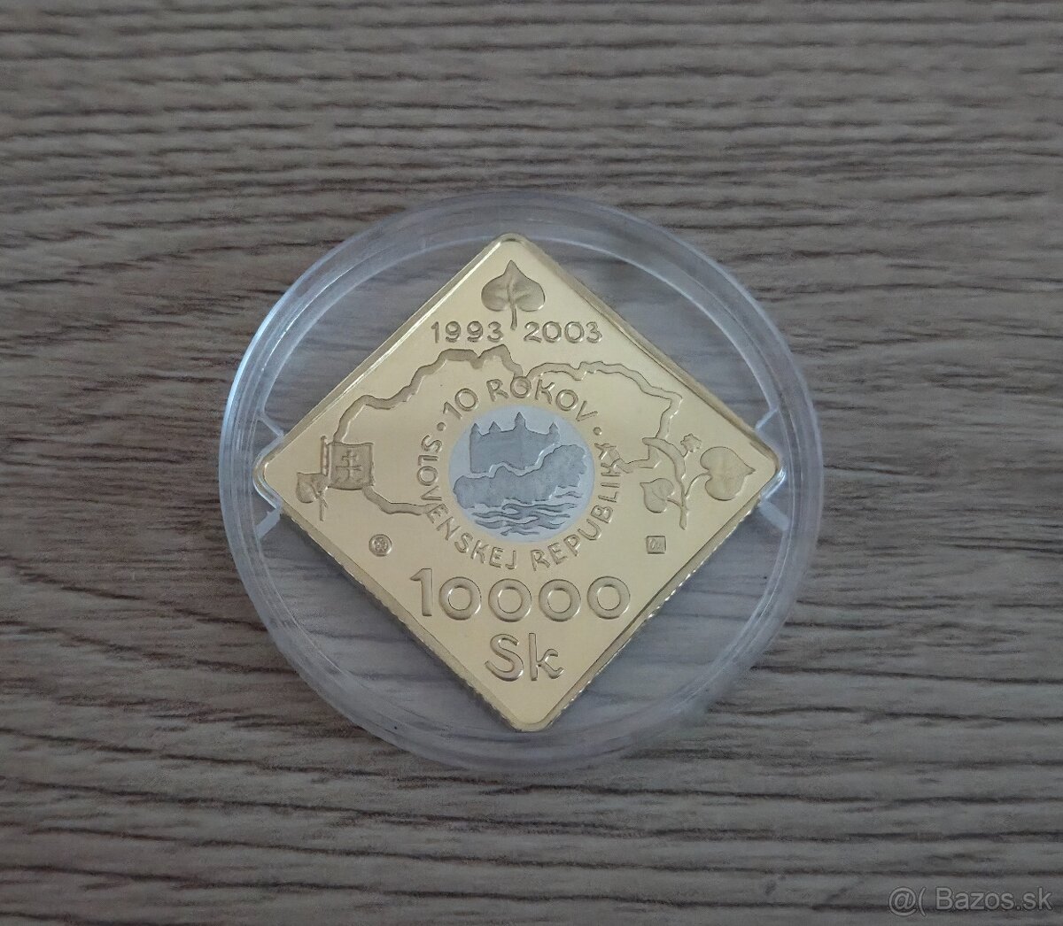 Bimetalova zberateľská minca 10000 sk Vznik SR 10 vyrocie - 2