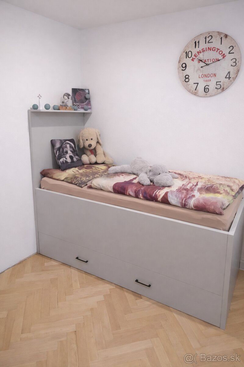 Detská posteľ na mieru s úložným priestorom a výsuvným lôžko - 2