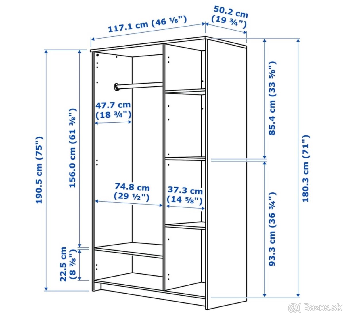 Skriňa Ikea/Brimnes - 2