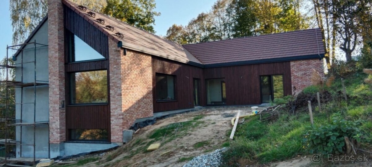 drevena fasada, dosky opalovane - 2