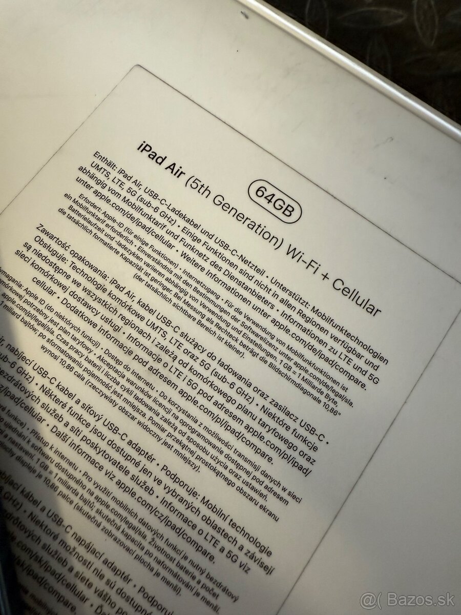 I pad 5 Air blue 64Gb wifi + cellular (sim) - 2