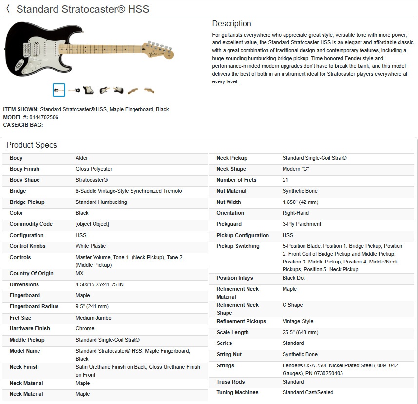 Fender Stratocaster Mexico, HSS, rok 2016 - 2