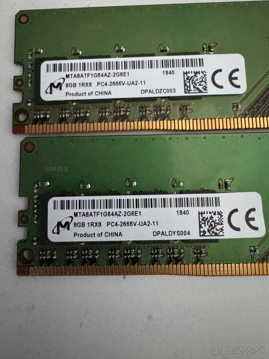 16GB (2x8) DDR4 2666 Micron - 2