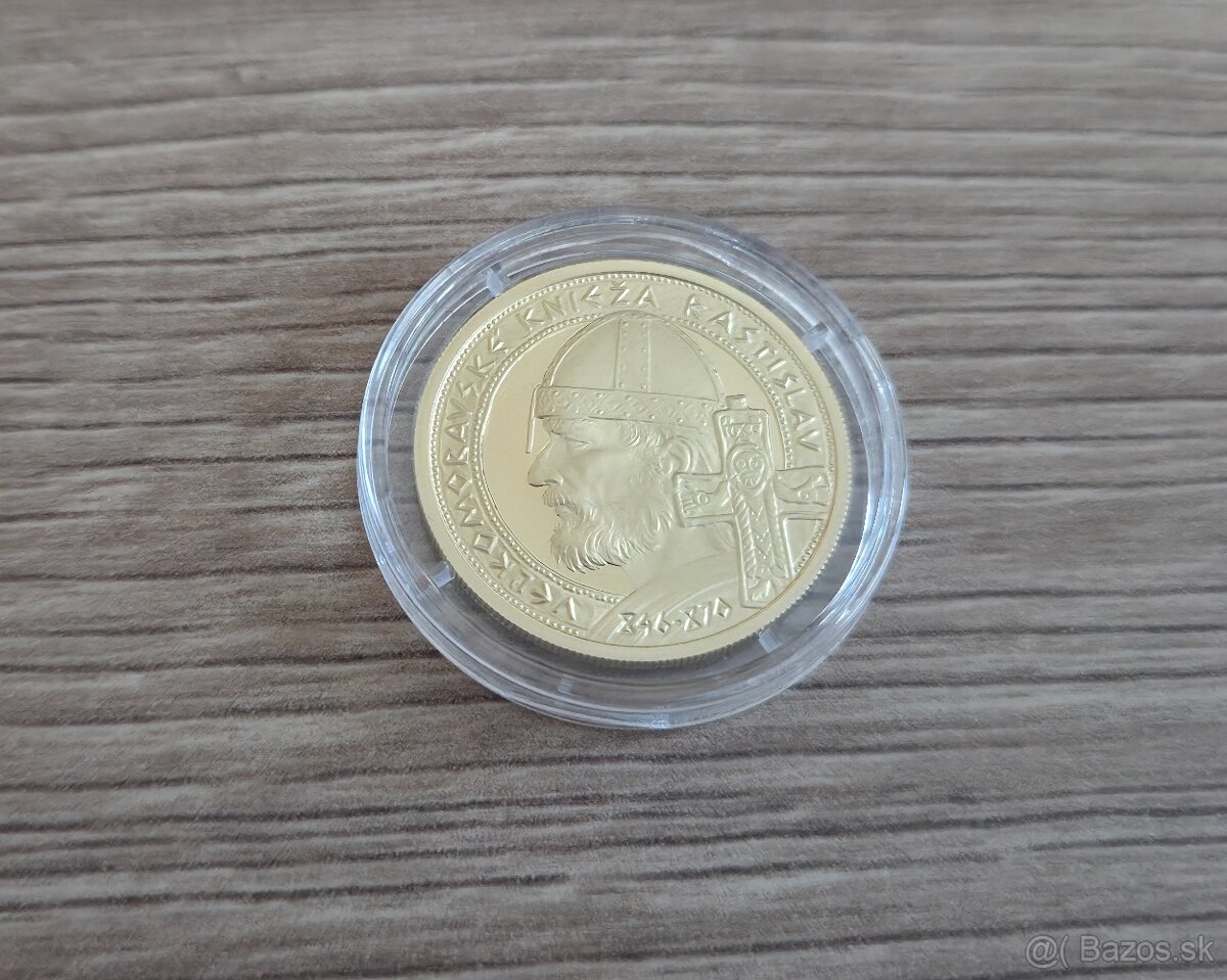 Zlatá zberateľská minca 100 € Knieza Rastislav 2014 - 2
